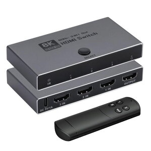 ENBUER HDMI 2.1 �؂�ւ��� 3����1�o�� 8K@60Hz/4K@240Hz/1080P@480Hz HDMI�ؑ֊� HDMI2.1�Z���N�^�[ HDCP 2.3 HDR10+ 3D �ؑ֋@�\