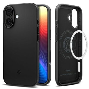 Spigen �y�n��18�N�̋Z�p�́z iPhone 17 �P�[�X MagSafe�Ή� �}�O�l�b�g���� �ČRMIL�K�i �}�b�g ���^ �V���E�t�B�b�g�E�}�O�t�B�b�g (�u���b�N) ACS09969