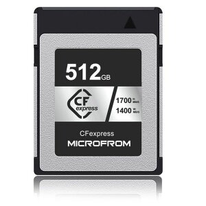 MICROFROM�f�W�^���������[�J�[�h�yCFexpressTypeB�z�������\�ǂݏo�����x1700MB/s�������ݑ��x1400MB/s8KRAW����L�^�Ή�512GB