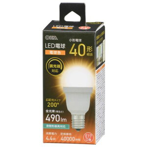 �I�[��(OHM) LED�d�����` E17 40�`���� ������Ή� �d���F|�I�[���d�@ LDA4L-G-E17/D AG5 06-5490