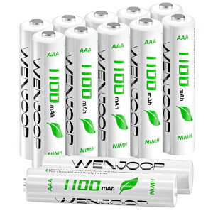 WENJOOP �[�d���P4�d�r 12�{�Z�b�g 1.2V 1100mAh �j�b�P�����f�d�r �Ꭹ�ȕ��d �J��Ԃ��g���� �ƒ�p ����p