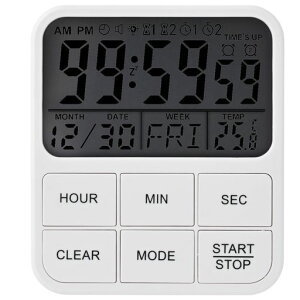 LINKSY ALL in Timer 2�̎��Ԃ��v���^�C�}�[ �J�����_�[ ���x�v ���v �A���[�� �����ؑ� LT095WA 8x7x2cm �z���C�g