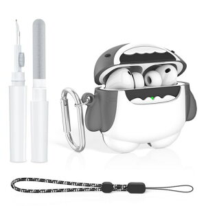 For AirPods Pro 3(2025)��p �V���R���J�[�g���ی�P�[�X ?�ʊ� �S�ʖh? �ϏՌ� �h�o �L�Y�h�~ �{�^�����m �둀��h�~ ���O���ȒP �����[�d�Ή� ?���J�t�� ��?�M�����t�� (�A�j���T��)