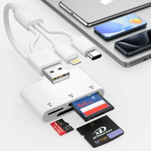 SD�J�[�h���[�_�[�y2025�V�o��z3in1Lightning/TypeC/USBA-SD/TF(MicroSD)/XD�������J�[�h���[�_�[�o���������`���ݒ�s�v�ʐ^/�r�f�I0TG�@�\iPhone16/15/15