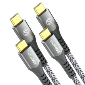 USB Type C �P�[�u���y3M/2�{�Z�b�g PD& QC3.2�Ή� 100W�}���[�d�zUSB-C to USB-C �P�[�u�� iPhone17/16/15 Pro Max,MacBook Pro/Air iPad Pro,Samsung