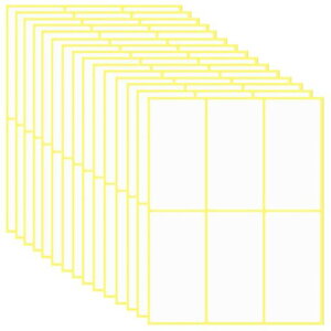 Getrays 15�V�[�g �����` ���x���V�[���A90�� 50x100mm �z���C�g �S�����x���A����\���ʃ��x�� ���O�^�O �l�p�^�X�e�b�J�[ ���߂� �{�g�� �W���[ �t�H���_�[ �w�Z ������ �䏊�p
