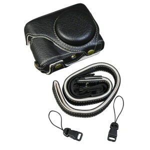 SIUTATDSH �J�����P�[�X PU���U�[ �K�p �p�i�\�j�b�N Panasonic Lumix DC-ZS99 DC-TZ99 �J�����z���_�[ Vlgo �J�����P�[�X �ϐk�E�ϏՌ��E�֌g (�u���b�N)