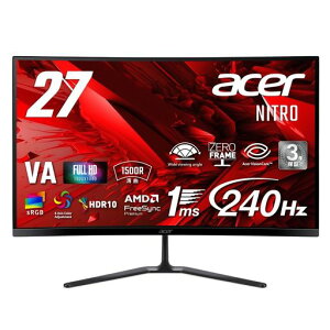 Acer Nitro 27�C���` �p�� VA 240Hz �t��HD 1ms(VRB) ����� sRGB 99% AMD FreeSync Premium HDR10 �u���[���C�g�ጸ �u���b�N�u�[�X�g HDMI 2.1 DisplayPort v1.4