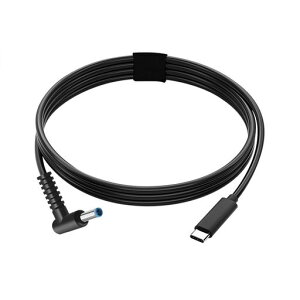 USBTypeCPD�P�[�u��Type-CtoHP�m�[�g�p�\�R��HP��pPVC�O�a4.5mm-���a3.0mm20v/3A�d��PD�[�d�P�[�u��65W�o�͑Ή�1.5M�u���b�N