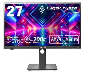 LCD-GDQ271JLAQ(�u���b�N) Mini LED�̗p 200Hz&WQHD�Ή��L�F��27�^�Q�[�~���O���j�^�[ GigaCrysta