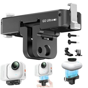 Insta360GoUltra�p���C�N�C�b�N�����[�X�}�E���g�A���~������1/4�l�W���t���܂肽���݃}�O�l�b�g�g���}�E���g���^�y�ʐڑ��\�O�r���B��_Insta360GoUltra�A�N�Z�T���[