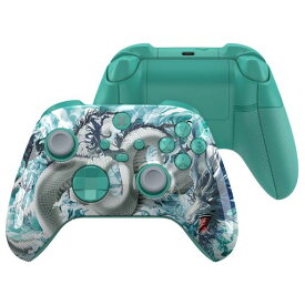 eXtremeRate ASRサークルリング版フルシェル&ボタンキットは、Xbox Coreコントローラー対応で、3Dダイヤモンドパターンのソフトラバーグリップとボトムシェルを備え、Xbox Series