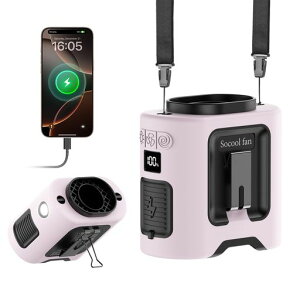 Socool ���|����@ �x���g�t�@�� 14500mAh��e�� �\�����[�h�t��5�i�K�������� 1��4��(���|��/��|��/���/�莝��) �ő�40���ԘA������ 360°��]�N���b�v&�Ɨ��X�C�b�`&�����d��&LED�c�ʕ\�� �c