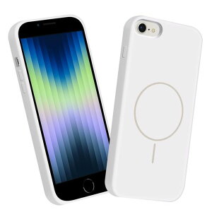 For iPhoneSE3/SE2�p �P�[�X MagSafe�Ή� �V���R�� �ϏՌ� �w��h�~ ����~�� �y�� �Ռ��z�� �g�уP�[�X �ČRMIL�K�i�擾 �}�O�l�b�g���� ���C�����X�[�d�Ή� �A�C�t�H�� se3 /se2 /8�p (�z���C�g)