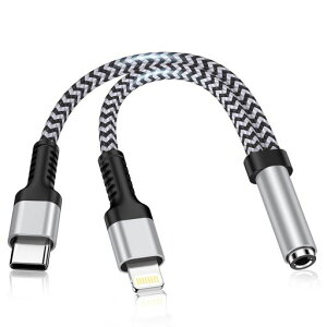 GAEF2in1Lightning&typeC�C���z���W���b�N2025�N�ŐViPhone�C���z���ϊ��A�_�v�^MFI�F��&HIFI�������ϋv���i�C�����҂ݗ��p�A�C�t�H��usbC����3.5mm�w�b�h�z���A�_�v�^�[�ϊ�