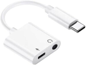 Vanpolchy�^�C�vc�C���z���W���b�N�ϊ��I�[�f�B�IUSB-Cto3.5mm+USB-C�[�d2in1�C���z���ϊ��A�_�v�^�[���ʒ���/�ʘb/���y�Ή�30W�����[�dDAC����Hi-Fi����24bit/96KHz�Ή�