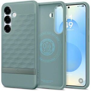 SpigenGalaxyS25�P�[�XMagfit�Ή��ϋv���\�t�g�ق��肪�t���ɂ����f�ރc�[�g���J���[�p�����b�N�X�E�}�O�t�B�b�gACS09063(�Z�[�W�E�O���[��)