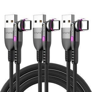 STATIK PowerPivot USB to USB C Cable Fast Charging - 360 Rotating Head USB C Charger Cable, 15W USB to C Cable Fast Charging,