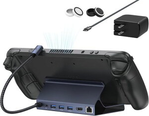 iVANKY ROG Ally/Legion Go/Steam Deck �h�b�N��65W PD�`���[�W���[�AHDMI 4K@144Hz�M�K�r�b�g�C�[�T�l�b�g�AUSB-A 3.0�AValve Stream