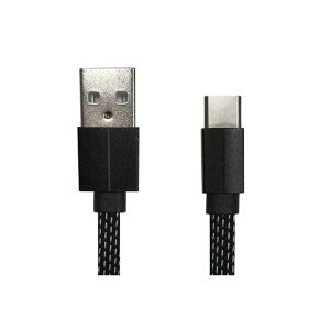 LAZOS USB-TypeC 3A �f���h�~ �[�d�E�]���p�P�[�u�� 1m �u���b�N