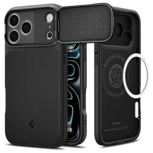 Spigen�y�n��18�N�̋Z�p�́ziPhone17Pro�P�[�XMagSafe�Ή��J�����J�o�[�����Y�ی�}�O�l�b�g���ڃ}�b�g�ϏՌ��ČRMIL�K�i�I�v�e�B�b�N�E�A�[�}�[�E�}�O�t�B�b�g(�u���b�N)ACS09953