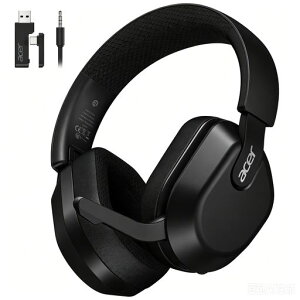 Acer �Q�[�~���O�w�b�h�Z�b�g ���C�����X 4WAY�ڑ� 2.4GHz USB-A/USB-C�EBluetooth6.0 50mm�h���C�o�[ �ő�70���ԍĐ� ��x��20ms �t���b�v�~���[�g 3.5mm�L��