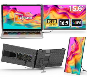 LaptomoP5�f���A�����j�^�[15.6�C���`IPS���o�C���f�B�X�v���CFHD1080P�m�[�g�p�\�R���f���A���X�N���[���f�B�X�v���C�g���A�|�[�^�u���g�����j�^�[�ɓK�p�m�[�g�p�\�R��13-17�C���`USB-C/HDMI�|�c