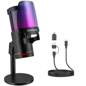 ZealsoundUSB�Q�[�~���O�}�C�N*Phone�}�C�N�R���f���T�[�}�C�N�~���[�g�{�^���J�[�f�B�I�C�h�w����RGB����v���O&�v���C�p�\�R���������C�u�z�M�|�b�g�L���X�g�X�g���[�~���OSkypeDiscordZoom