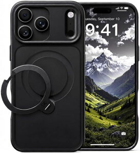 CASEKOO iPhone 18Pro/17 Pro �p �P�[�X �y2026�ō�����&��_360�x��]�zMagSafe�Ή� �ČRMIL�K�i 360°�S�����ϏՌ� �y���c�����E�p�x���R�����z �ő�25W�}���[�d�Ή�