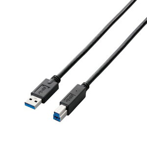 �G���R�� USB�P�[�u�� �yB�z USB3.0 (USB A �I�X to USB B �I�X) �X�^���_�[�h 2m �u���b�N USB3-AB20BK
