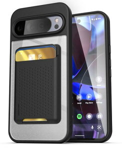 ENCASED �P�[�X Pixel 10 / 10 Pro�Ή� PixelSnap�Ή� �蒠�^ �J�[�h���[�t�� �ϏՌ� �X�}�z�P�[�X �N���A�u���b�N