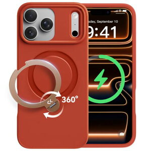 �y2026�V�o��E�@�\���̋ɂ݁zCASEKOO iPhone 17 Pro �p �P�[�X 360�x��]�X�^���h MagSafe�Ή� �ČRMIL�K�i 360°�S�����ϏՌ� ���c���� �ϏՌ� ����~�� �}�b�g�d�グ ���ϖh�~ ���C�����X�[�d�Ή�