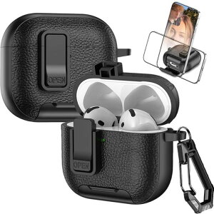 ForAirpods4�P�[�XAirpods4��p�J�o�[���S���C�����b�N�X�}�z�X�^���h�G�A�[�|�b�Y�ی�P�[�X�����܂܏[�d�\�L�[�����O�t���u���b�N
