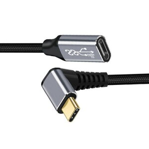 CY USB C USB 3.1 Type C �I�X-���X �����f�[�^�P�[�u�� 90�x�p�x 10Gbps 100W 0.5m