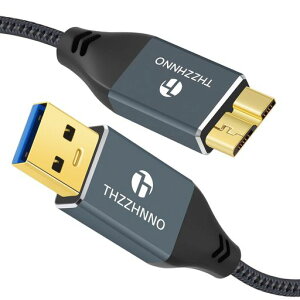 Thzzhnno Micro B - USB A �P�[�u�� 2M, 5Gbps USB 3.0 Type A - Micro B �P�[�u���R�[�h �v�����^�[ �n�[�h�h���C�u �w�b