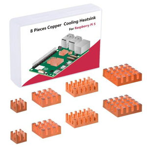 GeeekPi �����q�[�g�V���N Raspberry Pi 5�p 8�� �q�[�g�V���N CPU�N�[���[ �M�`�����ڒ��e�[�v�t�� Raspberry Pi 5�p