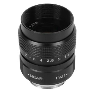 25mmF1.4CCTV�����Y�AF1.4���a25mm�œ_����19.6����p�}�j���A���t�H�[�J�X�A���~�j�E���n�E�W���O�A�o�[�X�ܗpC�}�E���g�t�B���������Y(��)
