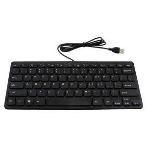 USB�L���L�[�{�[�h �~�j US�z�� 78�L�[ �É� ���^ ���^ �R���p�N�g �e���L�[�Ȃ� �����u���� 1.5m�R�[�h�t�� PC/�m�[�g�p�\�R��/�R���s���[�^ Windows Mac�ɑΉ� (�u���b�N)