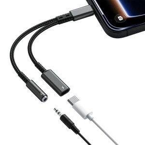 2in1Type-C�C���z���W���b�N�ϊ�3.5mm�y2026�NDAC�������f���zUSB-Cto3.5mmPD60W�}���[�d�Ή�Type-C�|�[�g�ŃC���z���Ə[�d�𓯎��Ɏg�p�\���y�Đ��E�ʘb�E���ʒ����Ή�HiFi��x��