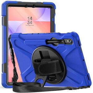 ProCaseGalaxyTabS10LiteS10FES9FES9S8S711�C���`��p�ϏՌ��P�[�X���|�����q���E�����Ɨp�ϏՌ��J�o�[�y�����[360°��]�X�^���h�n���h�X�g���b�v�t��-�u���[