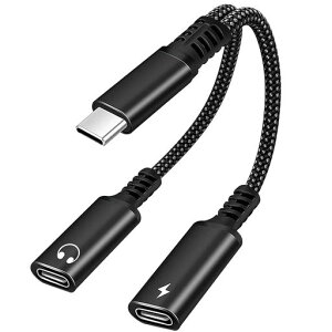Topamz2in1�^�C�vC�C���z���ϊ��A�_�v�^USBType-C���y�Đ�+�[�d�����Ή�DAC����Hi-Fi����PD60W�}���[�d�ʘb/���ʒ��ߋ@�\�t��iPhone/iPad/Android/TypeC�Ȃǋ@��ɓK�p