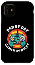 iPhone 11 ビデオゲームの日々、お父さんによるデイゲーマー、夜のかわいいグラフィック。 スマホケース