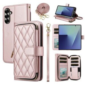 Elisorli for Samsung Galaxy Z Fold 7 ���/�V�����_�[�X�g���b�v �J�[�h�X���b�g �W�b�p�[���z ���� PU���U�[ �X�^���h ���߂� �g�ѓd�b�̃J�o�[ ���� ZFold Z7 G Fold7 7Z �E�H���b�g�P�[�X ����
