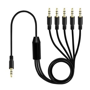 Duttek3.5mm�I�[�f�B�I���z�P�[�u��3��/TRS�C���z������R�[�h5���z�P�[�u���A�X�}�[�g�t�H���E�R���s���[�^�[�EMP3�E�C���z���E�X�s�[�J�[�p3.5mm�I�X�I�X�w�b�h�z���X�v���b�^�[�ϊ��P�[�c
