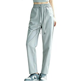 [inotenka] ジャージ 下 レディース 冷感 スウェットパンツ ロングパンツ 涼しい アイスシルクパンツ 夏 ズボン 吸汗速乾 日焼け止め 薄手 通気 伸縮 アウトドア 通勤(XL グレー)