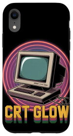 CRT コンピューター ポップカルチャー レトロ ビデオゲーム スマホケース iPhone XR 用