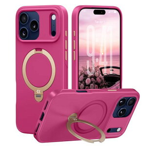 �y2026�V�o��E�@�\���̋ɂ݁zCASEKOO iPhone 17 Pro Max �p �P�[�X 360�x��]�X�^���h MagSafe�Ή� �ČRMIL�K�i 360°�S�����ϏՌ� ����~�� �}�b�g�d�グ ���ϖh�~ ���C�����X�[�d�Ή� �X�g���b�v�z�c
