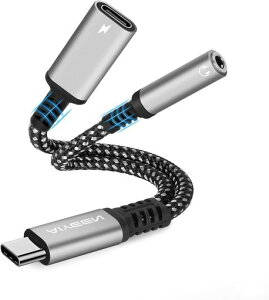 leizhan2-in-1USBC-3.5mm�w�b�h�t�H���E�[�d�A�_�v�^�[�AType-CPD3.0�}���[�d�|�[�g-AUX�I�[�f�B�I�W���b�N�A60W�}���[�d�P�[�u��-�O���[