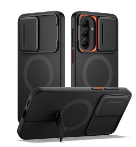 SURITCH ���C�P�[�XSamsung Galaxy A57 5G�ƌ݊����J�����J�o�[&����??�\�ȃ��^���L�b�N�X�^���h�t�� �ϏՌ��o���p�[�P�[�X �X�����ی�J�o�[ Galaxy A57 5G�p(�u���b�N)