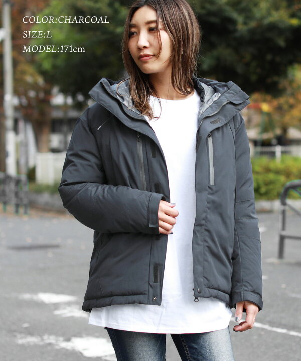 楽天市場 ダウンジャケット レディース ユニセックス メンズ マウンテニア ダウン ボリューム フード アウター 冬 冬服 ブラック オリーブ ベージュ ネイビー チャコール グレー 防寒 おしゃれ カジュアル 大きいサイズ トールサイズ S M L Xl Xxl Astarisk